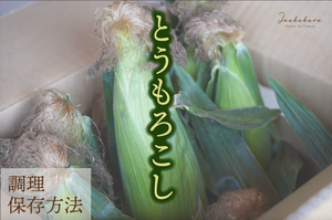 Inakakaraがオススメするとうもろこし・ヤングコーンの調理・保存方法