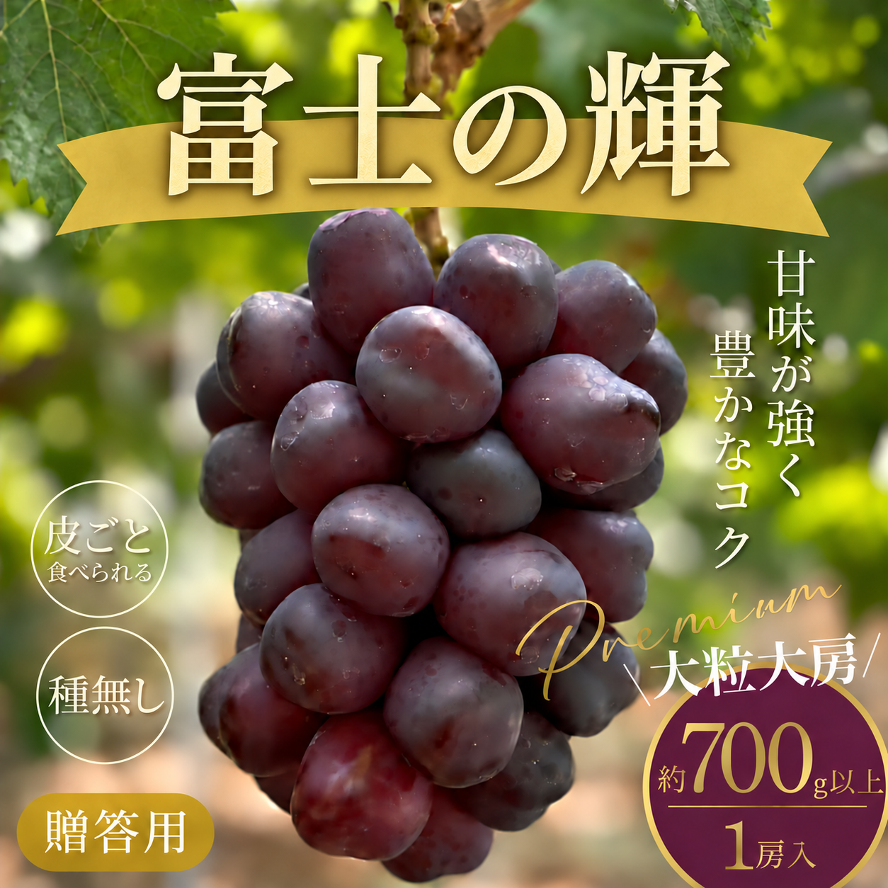 「富士の輝」 1房（700g以上の大房）